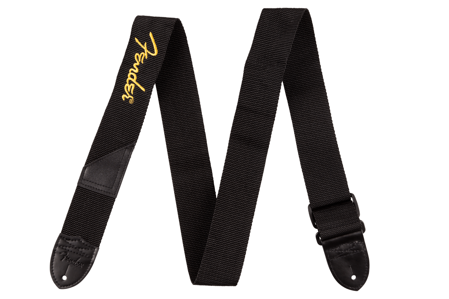 Fender® Black Polyester Logo Straps