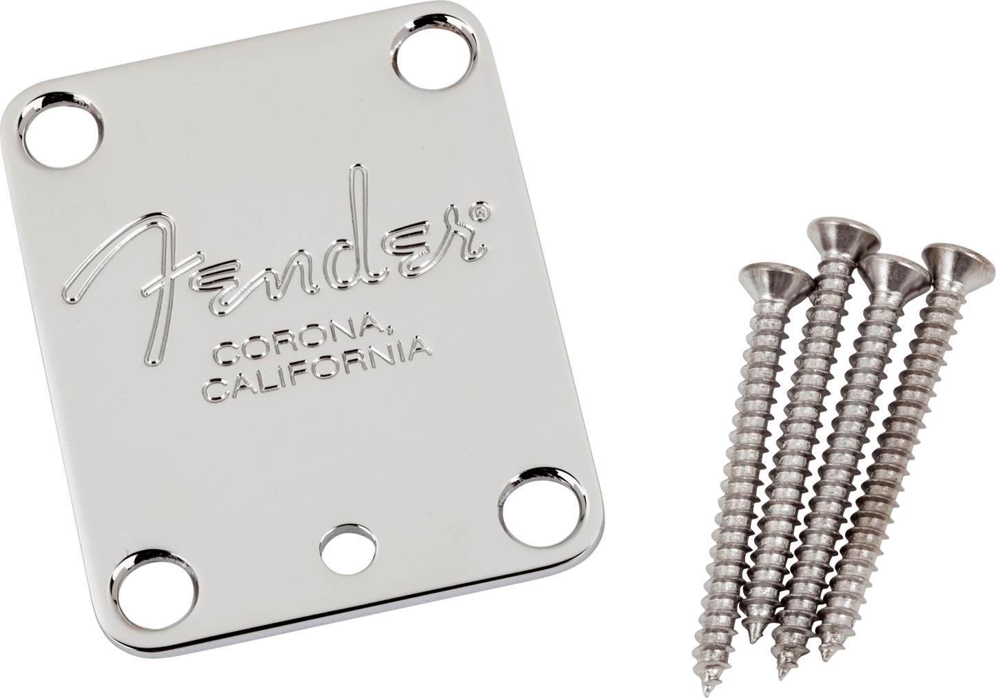 4-Bolt American Series Guitar Neck Plate with "Fender Corona" Stamp