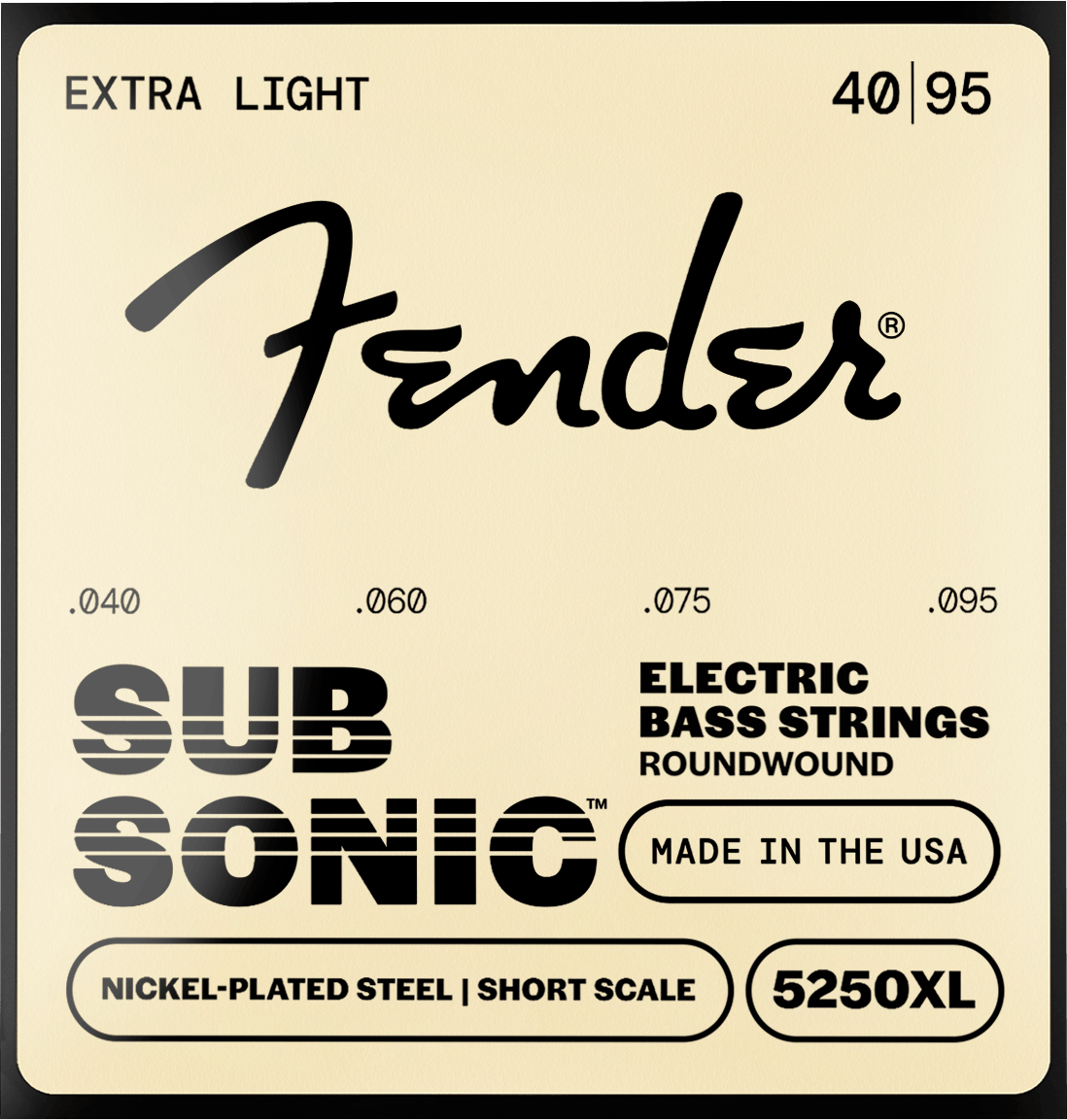 SubSonic™ 5250 Short Scale Nickel-Plated Steel Bass strings
