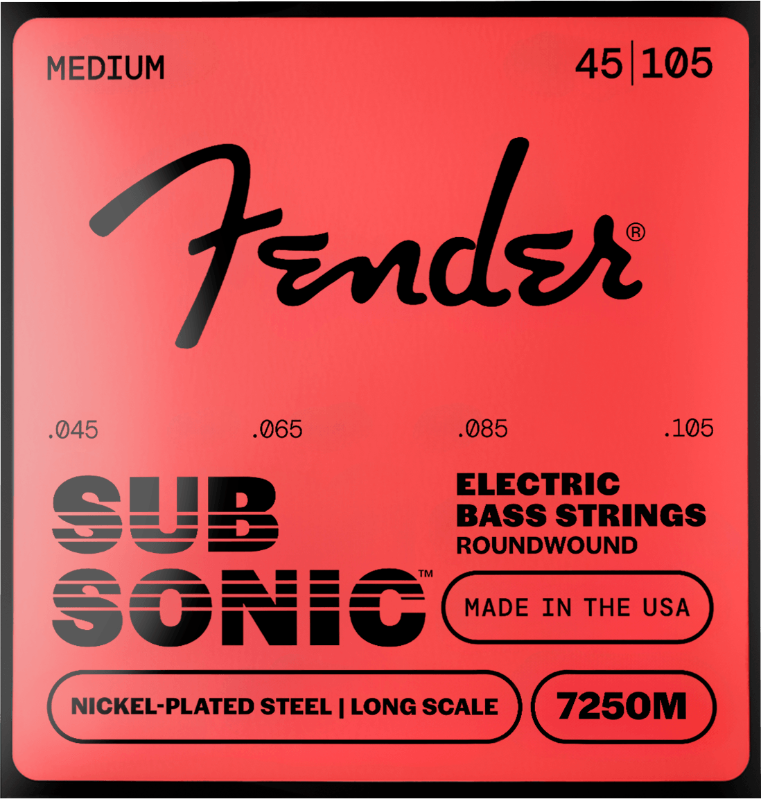 SubSonic™ 7250 Nickel-Plated Steel Bass Strings