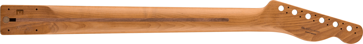 Satin Roasted Maple Telecaster LH Neck, 22 Jumbo Frets, 12", Maple, Flat Oval Shape