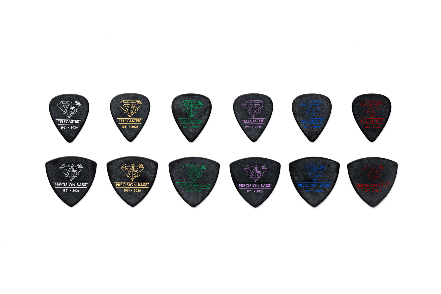 Fender® Tokyo Limited Telecaster and Precision Bass 75th Anniversary Collection Picks