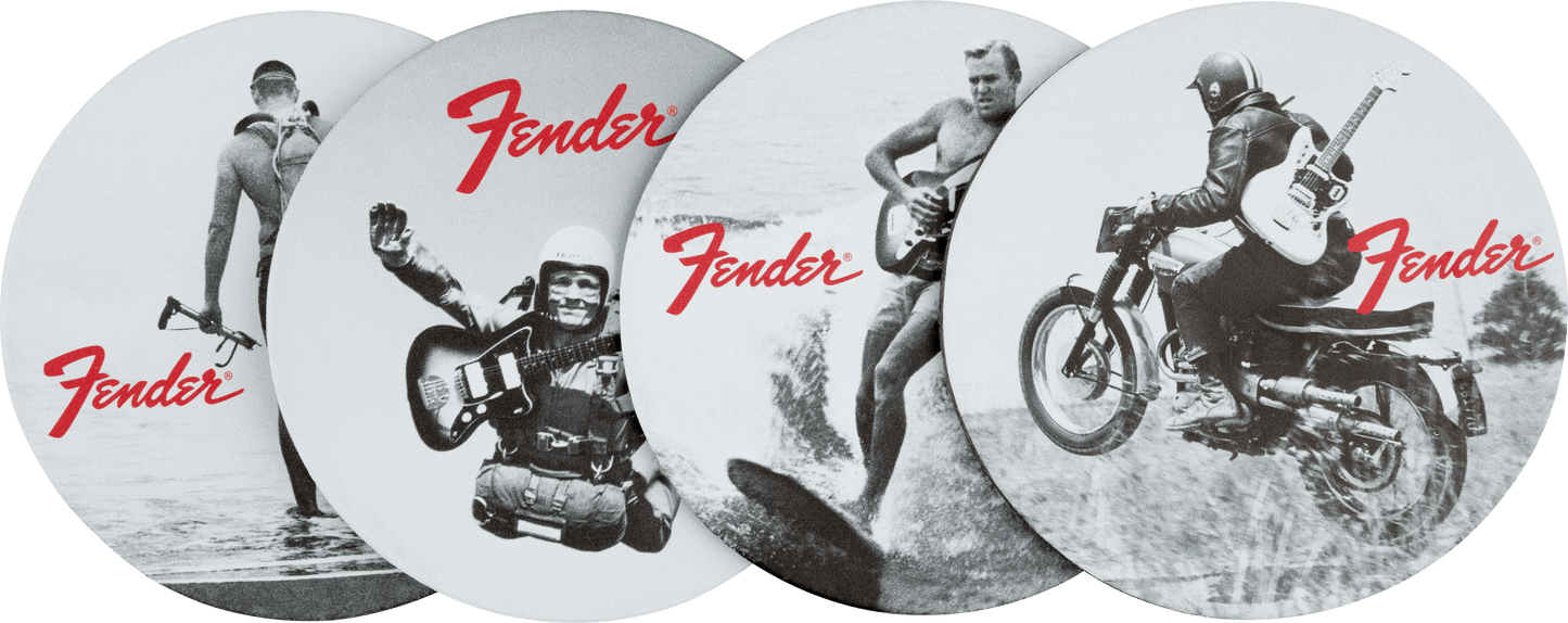 Fender™ Vintage Ads 4-Pk Coaster Set