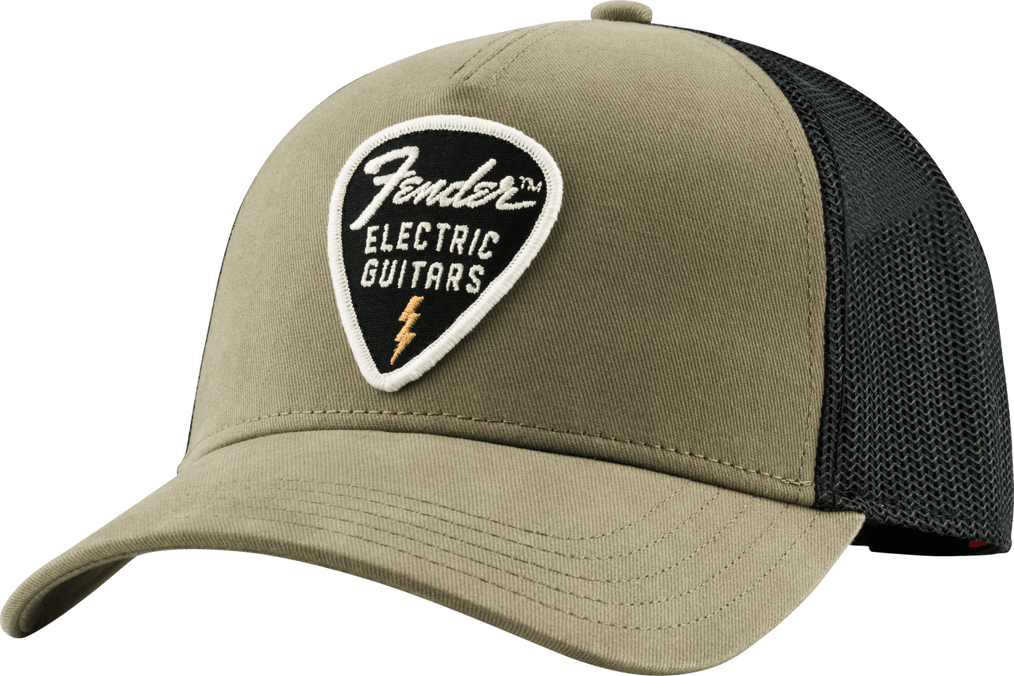 Fender® Snap Back Pick Patch 帽子，橄榄色