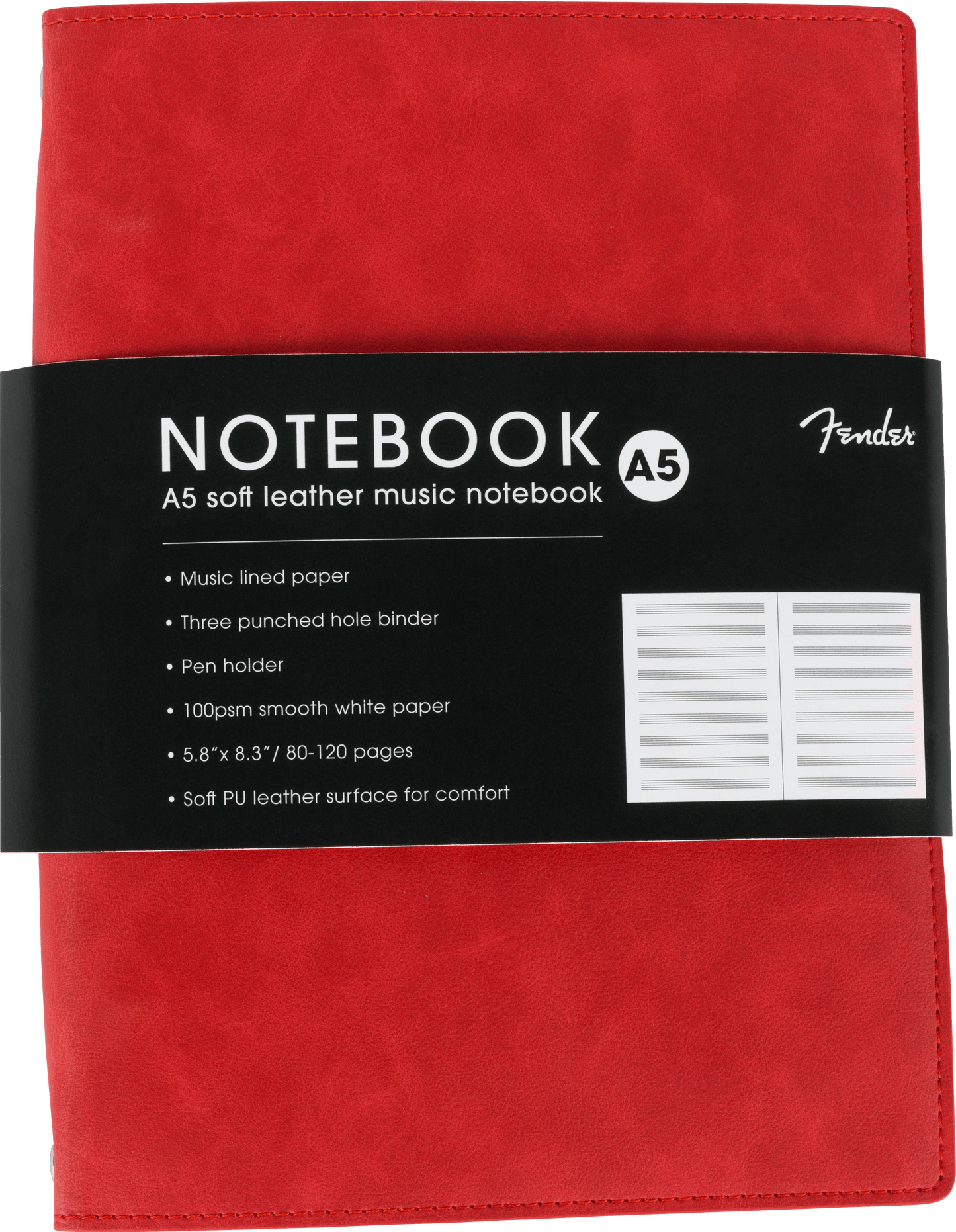 Fender™ Vegan Leather Music Note Book